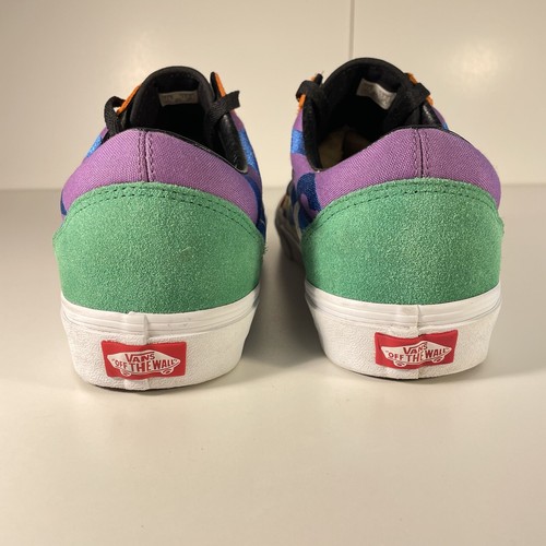 Vans Old Skool Sneakers Multicolor Suede Statement Embroidered Mens 11.5 - Picture 4 of 9