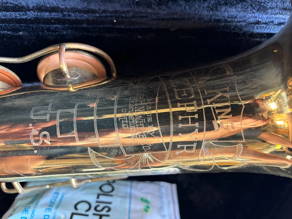 Saxofón tenor King Zephyr 1941-1942, con clarinete La Sete y flauta Bundy Foto 3 de 4