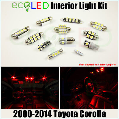 7pcs White Bulbs Car LED Interior Light Package kit For 2014-up Toyota Corolla