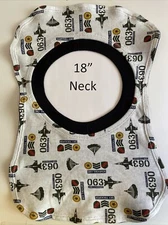 Bib 18" Neck Pull Over Head T-Shirt Special Needs Drool Cotton air combat sky tr