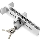 Stainless Steel Brake Pedal Lock Security Car Auto Clutch Lock Anti-theft W/3Key