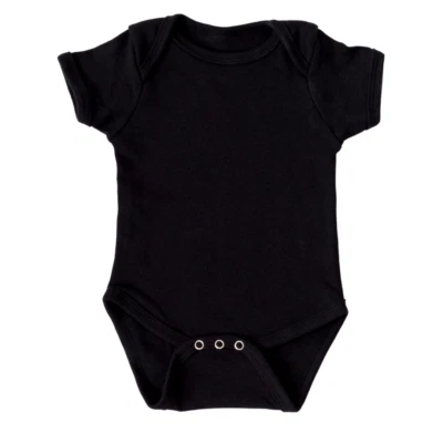 ATTITUDE BABY Einfacher schwarzer Baby wächst - schwarzer Body-Baby-Body-Schwarz-Früh - 24 Monate