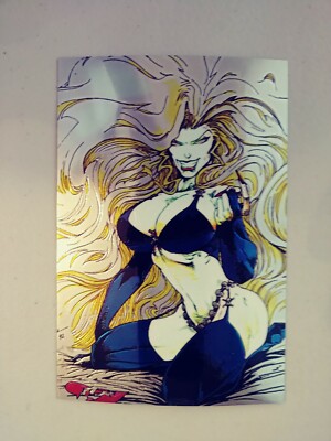 LADY DEATH - Sex Appeal MEGA CHROMIUM CARD #2 (CHAOS, 1997) | eBay