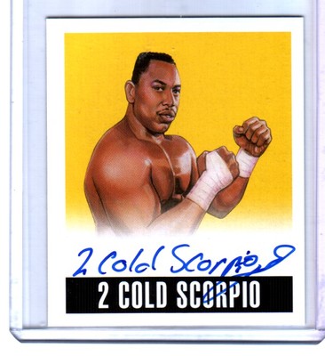 2 Cold Scorpio YELLOW 2014 Leaf Originals Wrestling On Card Autograph ...