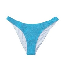 Victoria  s Secret Pink Women  s Med Bright Marine Shimmer Brazilian Bikini Bot 11