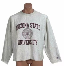 Vintage 90s Arizona State ASU Champion Reverse Weave Crewneck Sweatshirt L Cut
