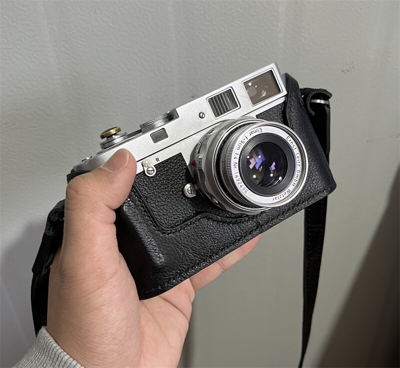 Handmade Genuine Leather Camera Half Case Protective Cover for