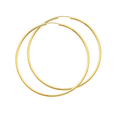 GOLD - 14K Gelbgold 2 mm Creolen