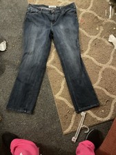 Faded Glory Woman's Denim Dark Wash Blue Jean Size 16 Ave. Straight Leg