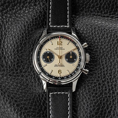 Seagull Sugess ST1901 Panda 38mm Champagne Chronograph Sapphire