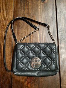 quilted leather purse chain strap