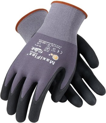 12 Pair XL MaxiFlex Seamless Knit Nylon Work Gloves Nitrile Coat Cut Resistance