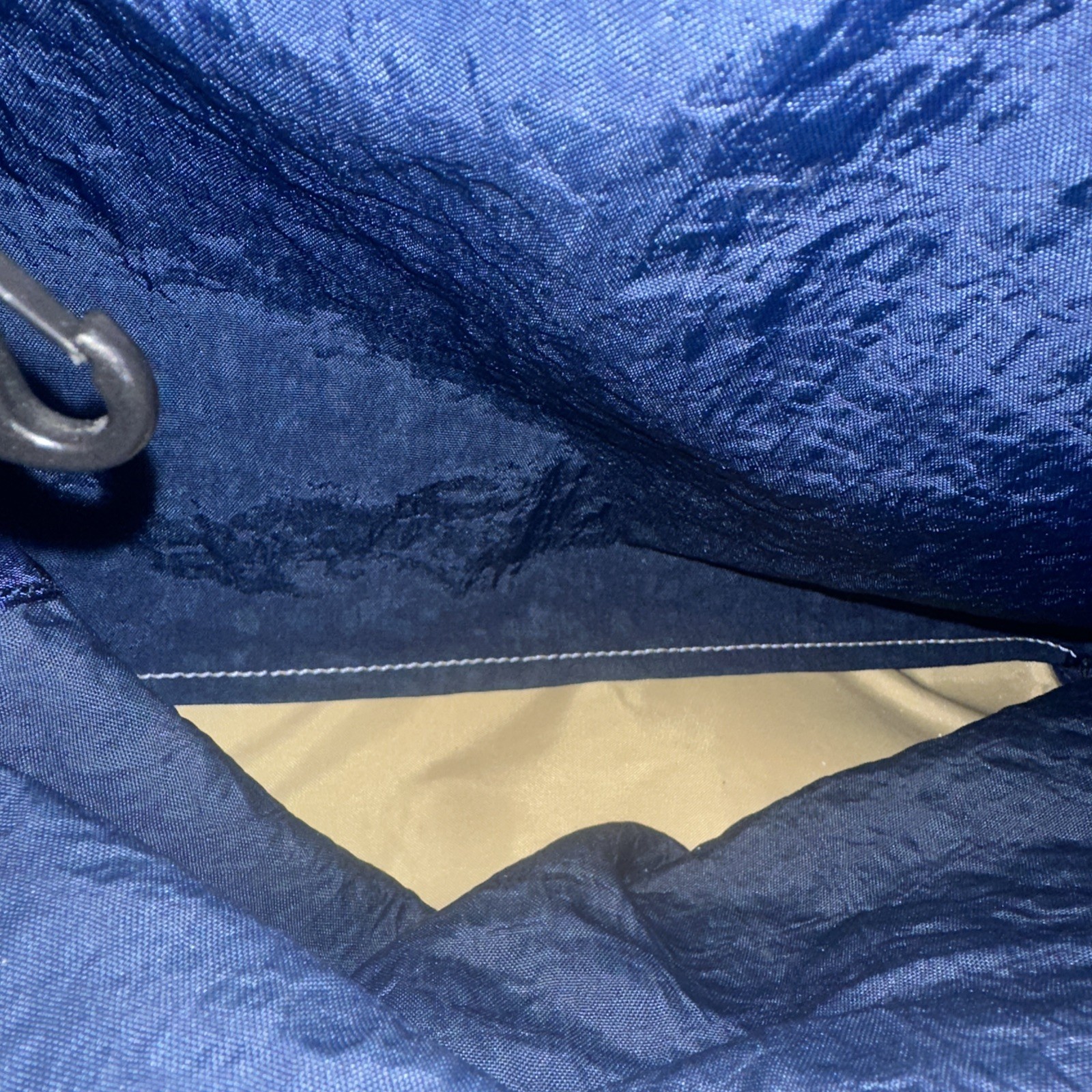 Vintage KIPLING Medium Drawstring blue Nylon Back… - image 7