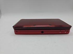 Nintendo 3DS Flame Red with 5 Pens And Case - Tested And Works No Adapter