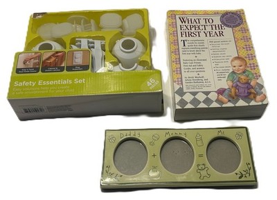 New Parent Bundle  Childproofing Kit + First Year Guidebook + Family Photo Frame