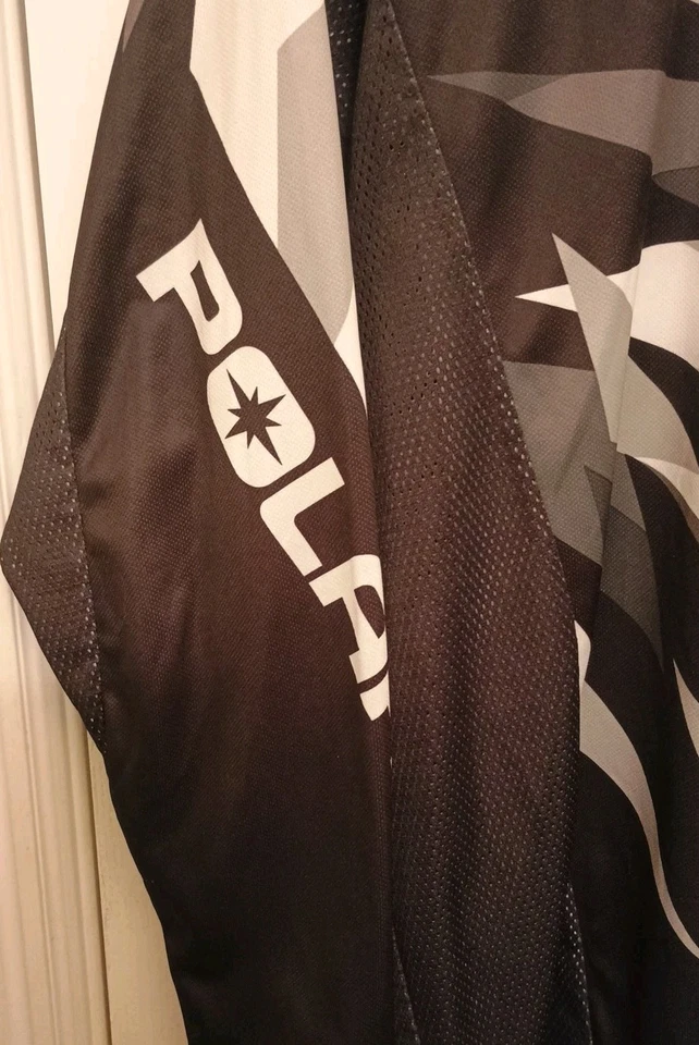 Polaris Fly Racing Motocross Dirtbike ATV SXS Jersey Shirt Mens XL Blk Wht  - Image 4 of 4