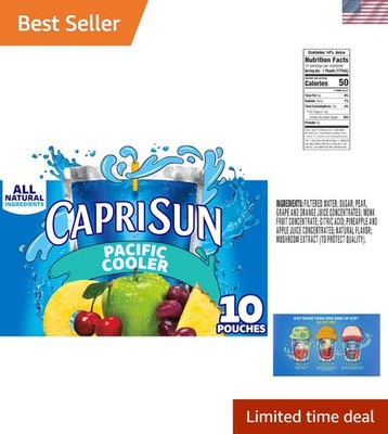 Refreshing All-Natural Juice Drink Pouches - Capri Sun Pacific Cooler 10 Pack