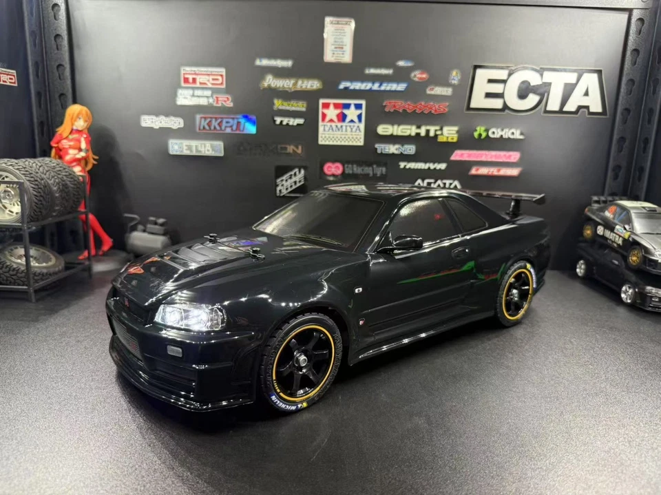 1/10 Nissan Skyline GTR R34 Nismo RC Car with Working Headlights – Ready to Run - Image 2 of 4