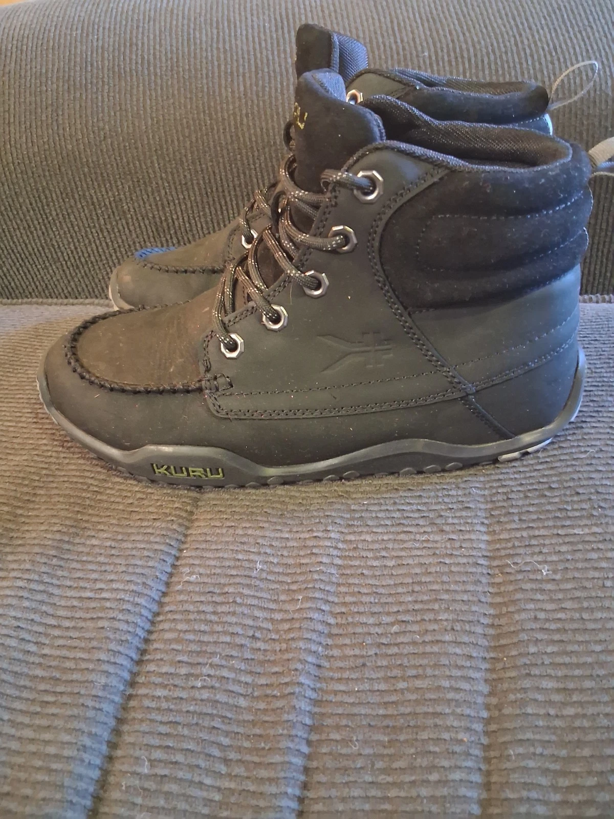 KURU Quest Men's Black Leather Ankle Lace Up Camp Hiking Boots SZ 7