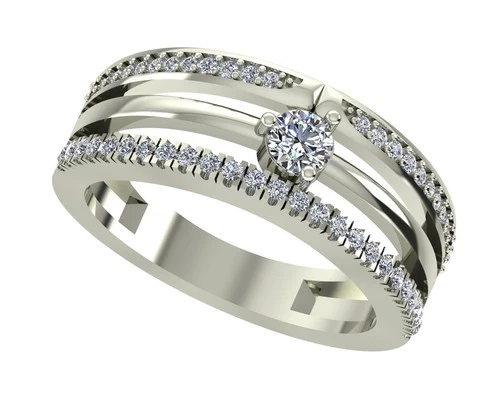 1.5 Ct White Round Cut Vvs1 Real Moissanite Wedding Ring Sterling Silver Size 7