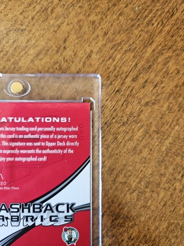2002 Upper Deck SPx - Flashback Fabrics Jersey Auto #106 Paul Pierce (AU, MEM) - Picture 8 of 10