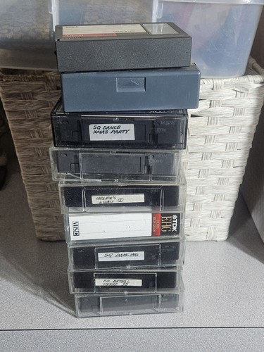 Lot Of 9 Used TC-30 VHS-C Tapes