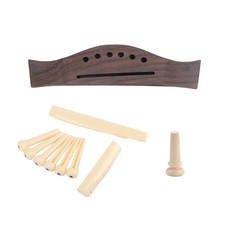 Acoustic Guitar DIY Parts Rosewood Bridge Pins Saddle Nut Sets