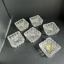 Vintage Germany Princess House Cellar Salts Open Salts Set 6 Lead Crystal 24%