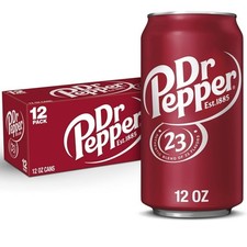 Dr Pepper Soda Pop, 12 fl oz, 12 Pack Cans -...@
