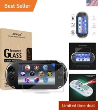 Easy Install Tempered Glass Protectors for PS Vita 2000 - 2 Pack with Cleaners