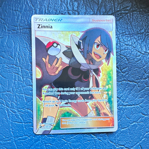 Pokemon Company Zinnia 70/70 Dragon Majesty Full Art Holo Ultra Rare Trainer