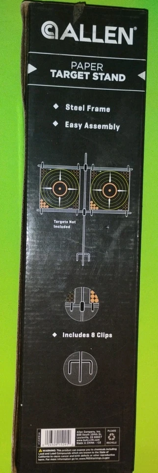 Soporte de objetivo de papel doble ajustable con 8 clips, tiro de práctica de tiro Foto 2 de 2