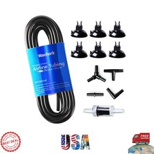 Professional 20 Ft Silicone Airline Tubing Set with Check Valves  Suction Cups
