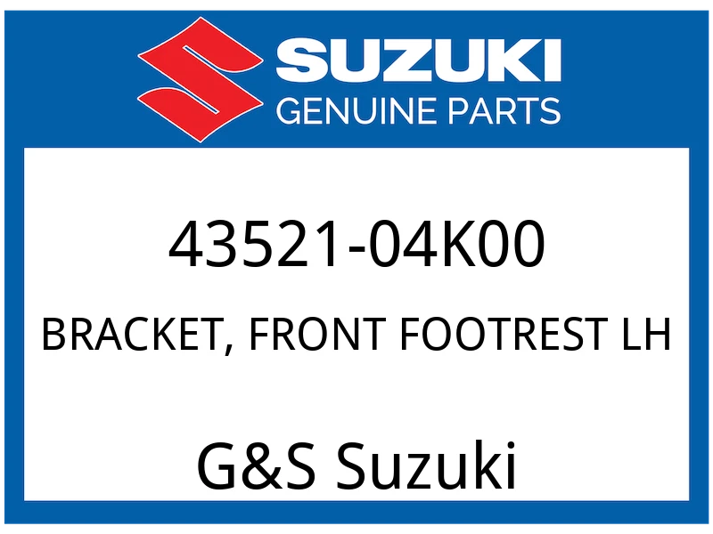 BRACKET, FRONT FOOTREST LH