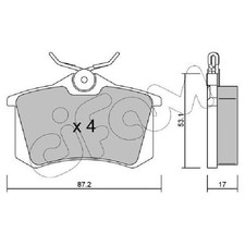 Satz Bremsbeläge Bremsklötze hinten für Seat Cordoba 6K1 6L2 6K5 Ibiza id4692