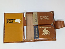 Budweiser Playing Card Set w/ Leather Case 1973 Sales Convention, Brand New