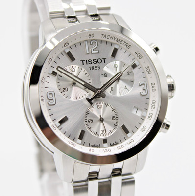 TISSOT PRC 200 42 MM Chronograph Silver Dial Men's Watch T055.417.11.037.00