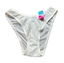 Vintage Maidenform Hi-Cut Sheer Panty Size 6 Ivory