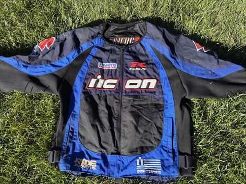 Icon Merc 3 mens mesh motorcycle jacket armored-Sz XL | eBay