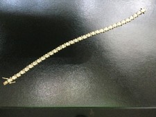 9ct Yellow Gold & Diamond Tennis Bracelet - 4mm Wide - Hallmarked - 7.5” Long