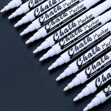 Volcanics White Liquid Chalk Markers for Blackboard Window Marker for Glass Wash