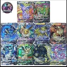 Set 10 Carte Pokémon - V Eeveelutions Umbreon Sylveon Espeon Vaporeon FAN ART