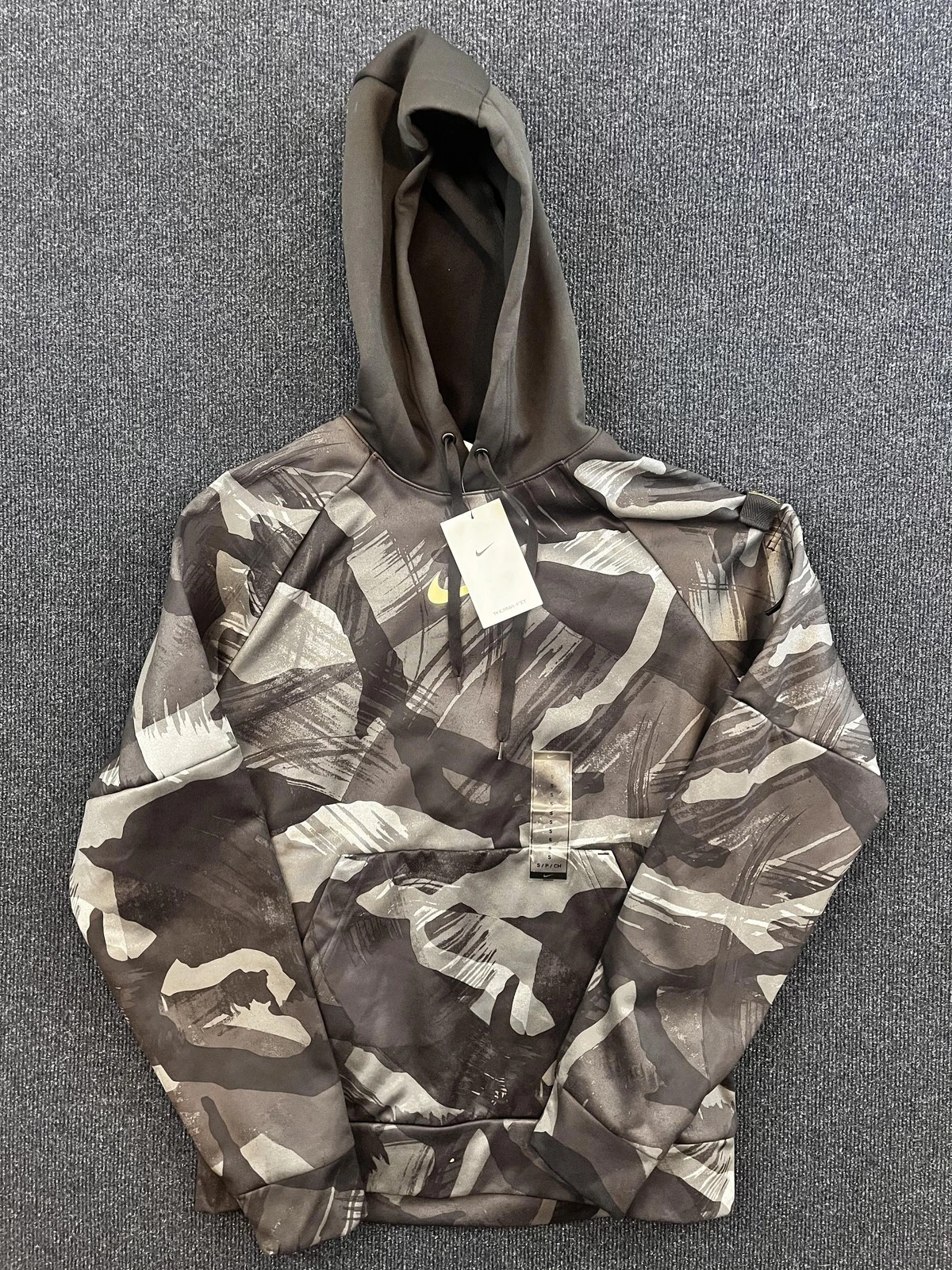 Nike Therma-FIT Hoodie Pullover Mens Small Camo Cascade Brushstroke Training