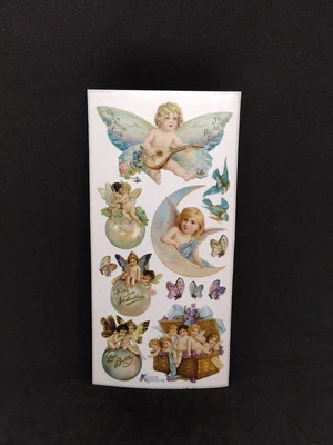Violette Collection - WINGED CHERUBS - 1 Sheet of Cherubs Stickers #P50