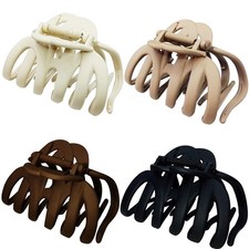 Large Octopus Claw Clips for Women Thick Hair,4 Matte Solide Color Gift Set
