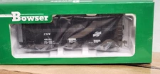 Chicago North Western RR 70 ton ribbed side wood chip hopper Bowser 42580 HO RTR