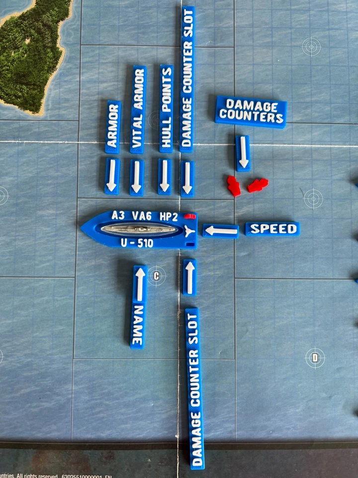 Lote Axis & Allies War at Sea Essex Enterprise - 9 modelos - 9 bases - 3 cartas Foto 4 de 4