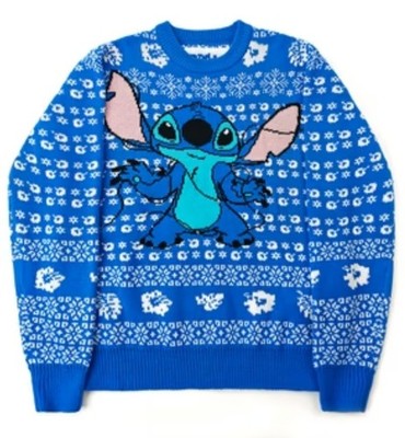 Disney Stitch Light-Up Holiday Sweater for Adults - Lilo & Stitch- Size Large