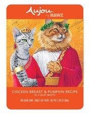 Rawz Aujou Cat Food Chicken & Pumpkin Pouches 8 Pack 2.46 oz 25.34 per pound