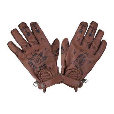 By City Handschuhe Second Skin Tattoo Brown Größe M